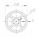 ALU CSŐPROFIL B D28, 6000mm