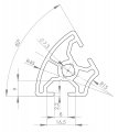 BOSCH KOMP. PROFIL 30X30 R15/R45 - 60°