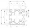 ALUMÍNIUM PROFIL 80X80L 6N