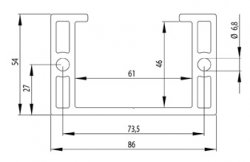BOSCH KOMPATIBILIS TELESZKÓP PROFIL 54X8