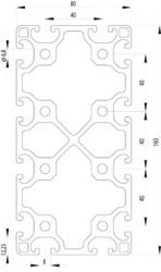 ITEM KOMPATIBILIS PROFIL I 80X160 L NUT8