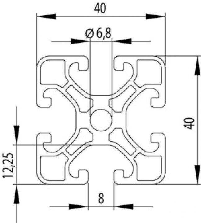 ITEM KOMPATIBILIS PROFIL I 40X40 EL NUT8