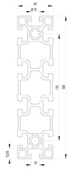 BOSCH KOMPATIBILIS PROFIL 45X180 NUT10