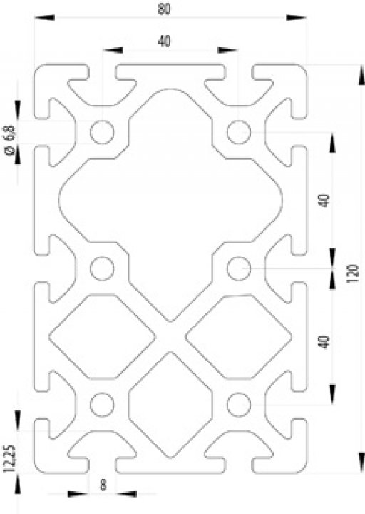 ITEM KOMPATIBILIS PROFIL I 80X120 S NUT8