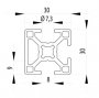 BOSCH KOMPATIBILIS PROFIL 30X30 3N NYITO