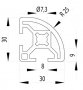 BOSCH KOMPATIBILIS PROFIL 30X30 R90 NUT8