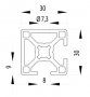 BOSCH KOMPATIBILIS PROFIL 30X30 2N90 NYI