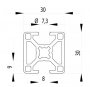 BOSCH KOMPATIBILIS PROFIL 30X30 2N180 NY