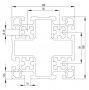 BOSCH KOMPATIBILIS PROFIL 100X100L NUT10