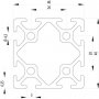 ITEM KOMPATIBILIS PROFIL I 40X40 NUT5
