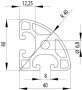 ITEM KOMPATIBILIS PROFIL I 40X40L R40-90